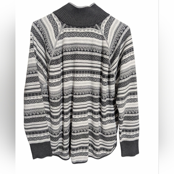 Eddie Bauer Nordic Pattern Sweater Black & White - Picture 2 of 13